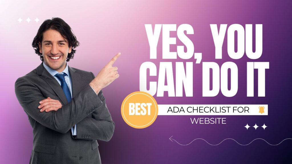 ADA Compliance Checklist for Websites ADA CHECKlIST FOR WEBSITE